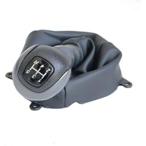 Manual Gear Shift Knob 5 Speed with Black Leather Boot fit for Honda Civic 2006-2011 DX EX LX Shifter Lever Stick Head