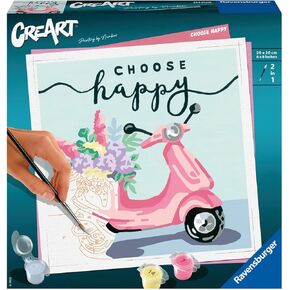 Ravensburger Choose Happy Paint by Numbers Kit for Adults - 20125 - Painting Arts and Crafts for Ages 12 and Up