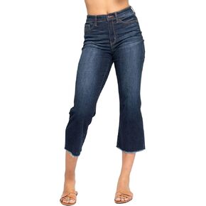 Judy Blue Women's High Waist Cropped Wide Leg Jeans