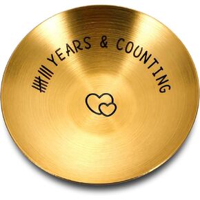 8 Year Bronze Anniversary Gifs, 8th Anniversary Bronze Gifts, 8 Year Wedding Anniversary Gifs for Couples, Anniversary Gifs for Him Her Women Men, 8th Anniversary Jewelry Tray, 4'' Jewelry Dish