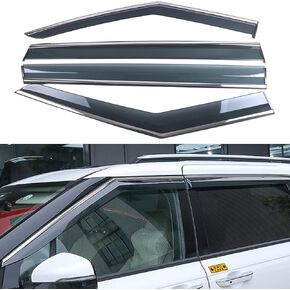 for Kia Carnival 2022-2024 Side Window Wind Deflectors Sun Rain Guard Vent Shade Window Visors Car Accessories 4pcs, As pictures show