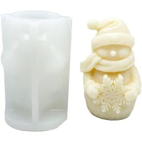 Christmas Snowman Candle Mold Wizard Silicone Mold for Soap Soy Wax Epoxy Resin DIY Handcraft Party Dinner Ornaments Decoration (Christmas Tree)