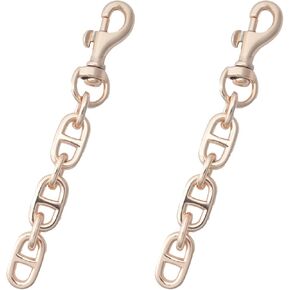 Ruwado 2 Pcs Bag Strap Extender Metal 4.85 Inch Purse Replacement Chain Bag Accessories for Women Girls Purse Handbags Shoulder Bag Decoration (Antique Gold - 16.8 cm)