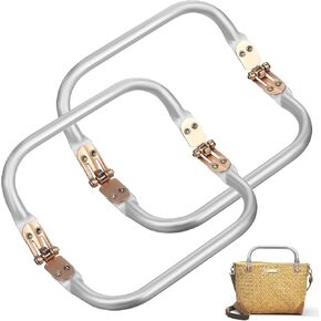 Metal Clutch Frame, Aluminium Purse Frame, 6 Bag Handle Lock Clasp Bag Frame Hardware Replacements, Bag Handle Inner Clasp Lock for Purse Bag Making DIY Craft