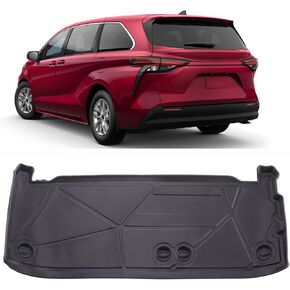 MotorFansClub Rear Trunk Floor Mat Protector Cargo Liner Fit for Sienna 2021 2022 2023 2024 Rear Cargo Mat