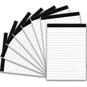 12 Pack Note Pads 4 x 6 Inch small notepads for Business Office Legal Pads, White Small Notepads Writing Pad Mini Notepad with 30 Sheets Lined Paper in Each Note pad