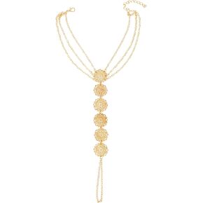 Ankle Bracelets for Women, 14k Gold Plated Waterproof Coin Toe Link Chain Anklets Set, Layered Anklet Bracelets for Women Beach Gift Adjustable Size