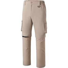 BASSDASH Men’s Outdoor Quick Dry Convertible Pants Zip-Off Water Resistant Lightweight Fishing Hiking Cargo Shorts UPF50+