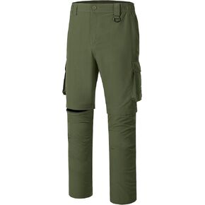 BASSDASH Men’s Outdoor Quick Dry Convertible Pants Zip-Off Water Resistant Lightweight Fishing Hiking Cargo Shorts UPF50+