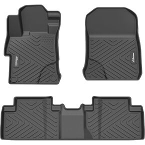 Floor Mats for 2012-2015 Honda Civic 4dr, TPE All Weather Custom Fit Front 1st & 2nd Row Floor Liner