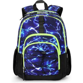 ZORFIN Backpack for School, Travel: Bookbag for Girls Boys - Kids Backpack with Multi Compartments - Butterfly Black