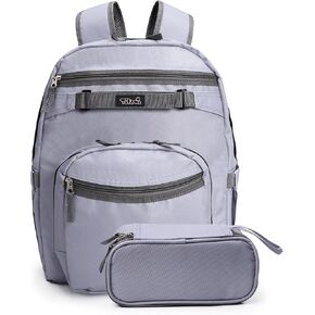 Tilami Basic Backpack with Pouch for Travel, 15 inch Laptop Bag, 2 Padded Compartment, Quick Pouch, 20L Water Resistant Bookbag for Women and Men, Cherry in Kuwait