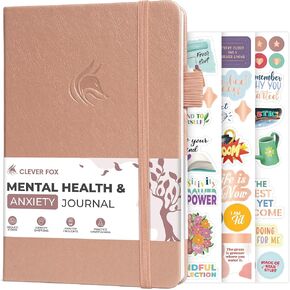 Clever Fox Mental Health & Anxiety Journal – Guided CBT Journal with Prompts for Self Help & Stress Relief – Mood & Emotion Tracker (Periwinkle)
