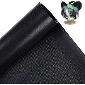 BENECREAT Custom Fursuit Eye Mesh, 39x11.8inch Black PVC Net 0.3mm Thick Waterproof Printable Mesh for Furries Cosplay, Props, Fursuits, Craft Making, Hole: 0.5mm