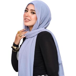 Instant Chiffon Hijab 3-in-1 with Built-in Magnets and Attached Match Undercap, Women Hijabs Set.