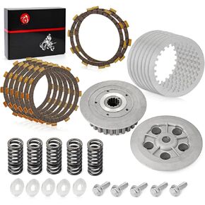 Clutch Kit & Center Inner Hub & Outer Pressure Plate & Heavy Duty Springs For Yamaha Raptor 660 660R YFM660R 20 01 2002 2003 2004 2005 4PT-16371-00-00 3YF-16351-00-00