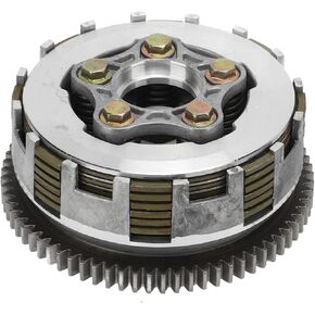Motorcycle Clutch Assembly,KIMISS 5 Column 6 Plate Clutch Assembly Set for CG150 CG175 CG200 CG250 Tricylcle ATV(Metal)