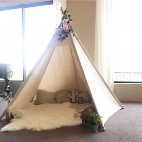 Teepee Tent for Adults, Huge Teepee, Teepee Tent Picnic, Large Tall, Wedding Teepee, 5 Sides Wide Open Front Teepee Without Door Flaps, Beach Tent