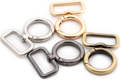 Loosco 10PCS Metal O Ring for O Ring Spring Opening Snap Trigger Clip Buckle Charm Purse Making (Brushed Brass) in Kuwait