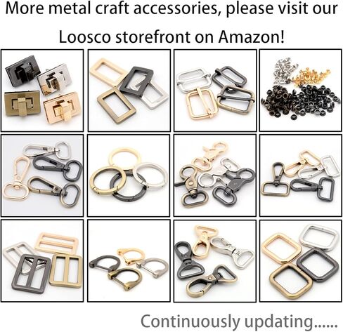 Loosco 10PCS Metal O Ring for O Ring Spring Opening Snap Trigger Clip Buckle Charm Purse Making (Brushed Brass) in Kuwait