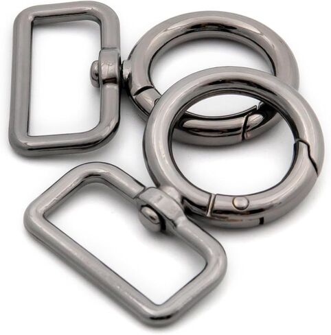 Loosco 10PCS Metal O Ring for O Ring Spring Opening Snap Trigger Clip Buckle Charm Purse Making (Brushed Brass) in Kuwait