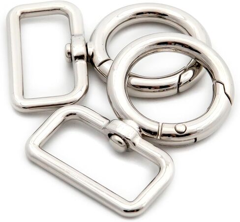 Loosco 10PCS Metal O Ring for O Ring Spring Opening Snap Trigger Clip Buckle Charm Purse Making (Brushed Brass) in Kuwait