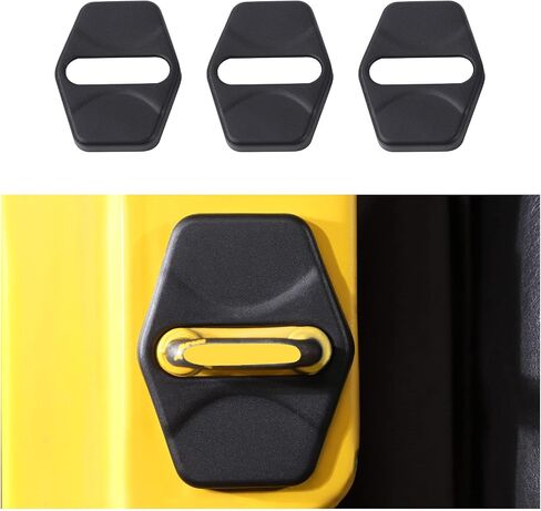 CheroCar لـ TJ غطاء قفل الباب مشبك ديكور الكسوة لـ 1997-2006 Jeep Wrangler TJ، ملحقات خارجية ABS، 3PAC in Saudi Arabia