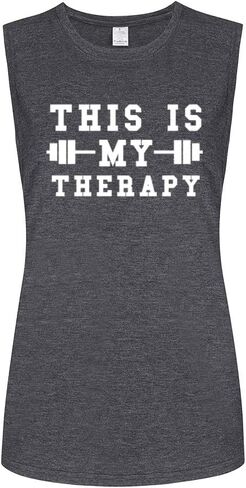 FANNOO Workout Muscle Tank Tops for Women-Womens Novelty Funny Saying Fitness Gym Lift Sleeveless Shirts in Saudi Arabia