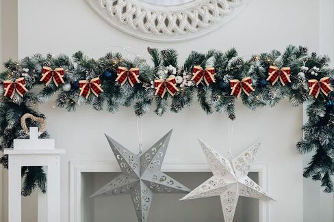 Threetols 10PCS Christmas Wreath Bows, Red Black Buffalo Plaid Bows for Wreath Farmhouse Bows for Front Door Winter Red Bows Christmas Tree Bows for New Year Indoor Outdoor Xmas Decorations in Saudi Arabia