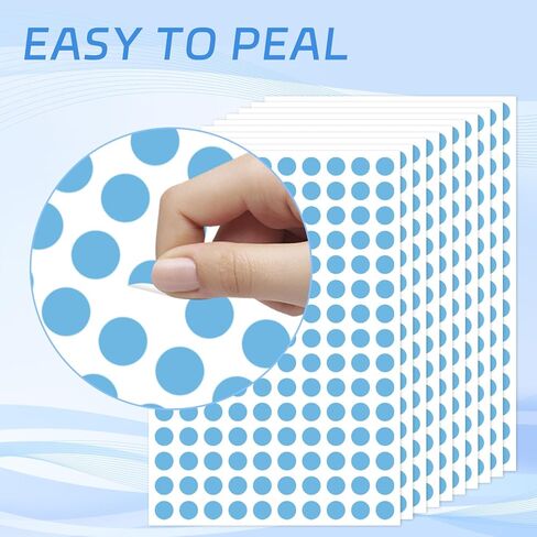 ملصقات منقطة مقاس 0.375 بوصة، ملصقات تسعير Yardsale، ملصق سعر بيع المرآب، جرة التوابل، ملصقات دائرية فارغة قابلة للكتابة، ملصقات دائرة زرقاء لمعظم المناسبات، على سبيل المثال، نوع مذكرات المكتب 3000 قطعة in Kuwait