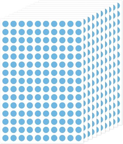 ملصقات منقطة مقاس 0.375 بوصة، ملصقات تسعير Yardsale، ملصق سعر بيع المرآب، جرة التوابل، ملصقات دائرية فارغة قابلة للكتابة، ملصقات دائرة زرقاء لمعظم المناسبات، على سبيل المثال، نوع مذكرات المكتب 3000 قطعة in Kuwait