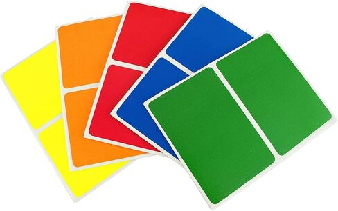 ملصقات ترميز ألوان مستطيلة مقاس 2 × 3 بوصة من ChromaLabel، ملصقات ملونة دائمة، مثالية لإدارة المخزون - 50 ملصقًا في كل عبوة، ملصقات بيضاء in Kuwait