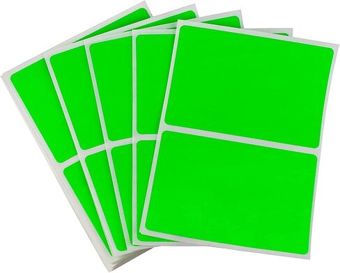 ملصقات ترميز ألوان مستطيلة مقاس 2 × 3 بوصة من ChromaLabel، ملصقات ملونة دائمة، مثالية لإدارة المخزون - 50 ملصقًا في كل عبوة، ملصقات بيضاء in Kuwait