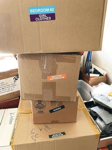 Storage Labels for Moving Supplies Color Coding Home Storage Stickers for Box Storage and Organizing Packing List Tape Labels for Storage Organizer Box in Saudi Arabia