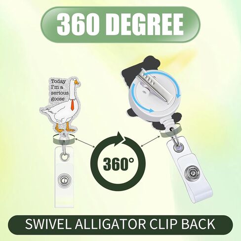Serious Goose Badge Reel, Funny Goose Badge Reels Retractable, Name Badge Holder Reel ID Clip for Nurse Nursing Medical Assisatant Office Hospital in Kuwait