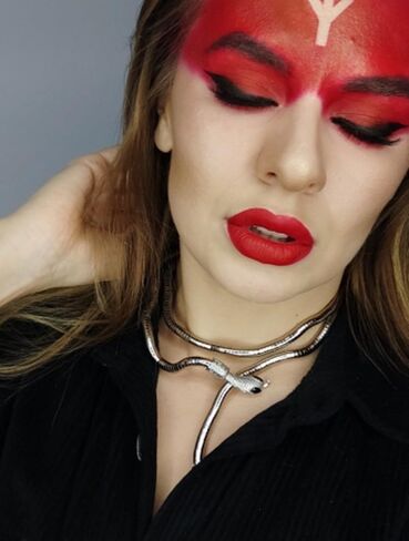 WLL Personalized Snake Adjustable Open Rings Snake Hand Chain Bracelet Snake Chain Finger Ring Bracelet Animal Jewelry Halloween Accessories in Kuwait