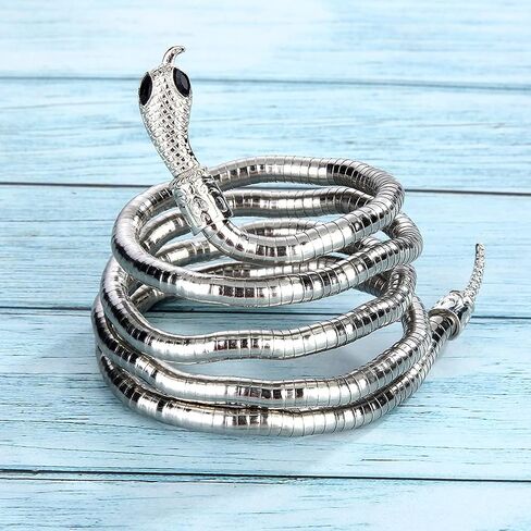 WLL Personalized Snake Adjustable Open Rings Snake Hand Chain Bracelet Snake Chain Finger Ring Bracelet Animal Jewelry Halloween Accessories in Kuwait