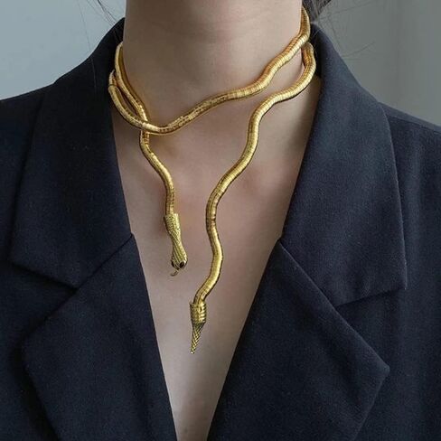 WLL Personalized Snake Adjustable Open Rings Snake Hand Chain Bracelet Snake Chain Finger Ring Bracelet Animal Jewelry Halloween Accessories in Saudi Arabia