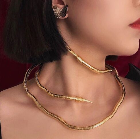 WLL Personalized Snake Adjustable Open Rings Snake Hand Chain Bracelet Snake Chain Finger Ring Bracelet Animal Jewelry Halloween Accessories in Saudi Arabia