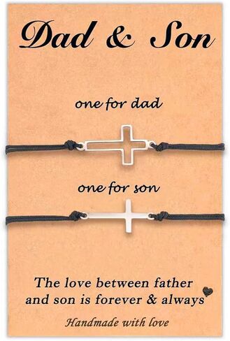 Cross Couples Bracelets,Family Matching Bracelets,Handmade Adjustable Cross Pinky Promise Bracelets,Cross Jewelry Gifts for Men Women in Saudi Arabia