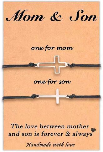 Cross Couples Bracelets,Family Matching Bracelets,Handmade Adjustable Cross Pinky Promise Bracelets,Cross Jewelry Gifts for Men Women in Saudi Arabia
