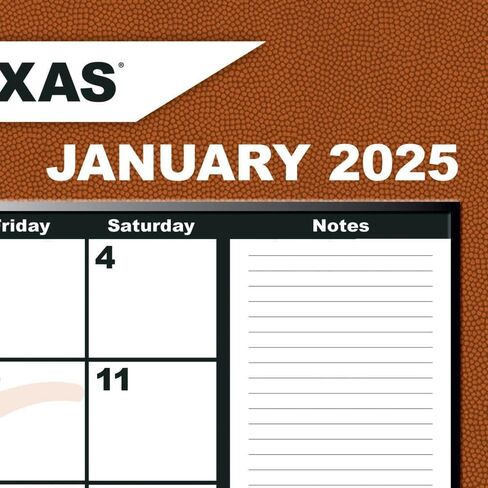 TURNER SPORTS Texas Longhorns 2025 22x17 Desk Calendar (25998061490) in Saudi Arabia