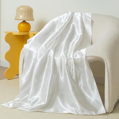 Satin Fabric by The Yard ，60 Inch Wide ，Soft Charmeuse Silk Satin Fabrics for Sewing,Wedding Dress,DIY Craftings, Costumes,Draping,Table Runner,Cloth Napkins (Ivory White, 1yard) in Saudi Arabia