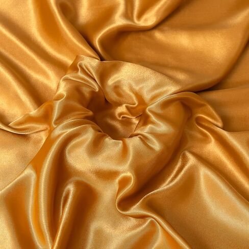 Satin Fabric by The Yard ，60 Inch Wide ，Soft Charmeuse Silk Satin Fabrics for Sewing,Wedding Dress,DIY Craftings, Costumes,Draping,Table Runner,Cloth Napkins (Ivory White, 1yard) in Saudi Arabia