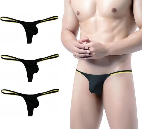 Men's Low-Rise Gstring Trendy Silk Touch Thong Elastic Comfort, Sexy Bikini Design in Kuwait