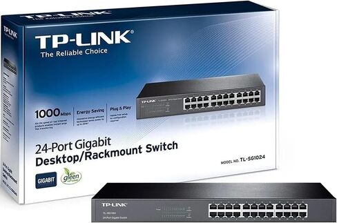 TP-Link TL-SG1016, 16 Port Gigabit Unmanaged Ethernet Switch | Plug & Play, Sturdy Metal, Shielded Ports, Rackmount, Fanless, Black, 3 Year Manufacturer Warranty in Kuwait