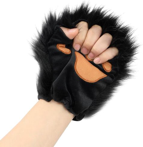 Cat Fox Mask Tail and Paws Gloves Set Furry Animal Therian Kit Masquerade Halloween Cosplay Costume Accessory in Saudi Arabia