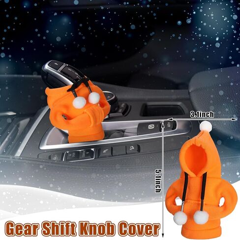 4 قطع عيد الميلاد والعتاد التحول المقبض هوديي العالمي سيارة التحول المقبض هوديي الشتاء الدافئ هوديي سيارة والعتاد التحول غطاء مضحك والعتاد التحول المقبض قميص سترة للسيارات الداخلية اكسسوارات الزينة in Kuwait