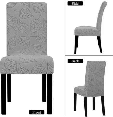 Lellen Dining Chair Slipcovers Set of 4 - Chair Covers for Dining Chairs Kitchen Chair Slipcovers Dining Room Chair Covers Dining Parsons Chair Protector Cover for Chairs Dining Room（Cream） in Saudi Arabia