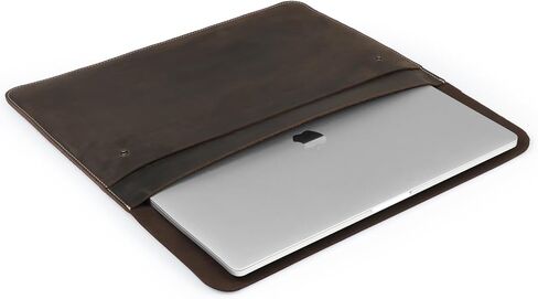 MegaGear Top Grain Leather MacBook Bag Laptop Sleeve for MacBook Pro and MacBook Air Case - 16 Inch - 15 Inch - 15.5 Inch (M4, M3, M2, M2, M1, Pro & Max) 2020 to 2024 Models in Saudi Arabia